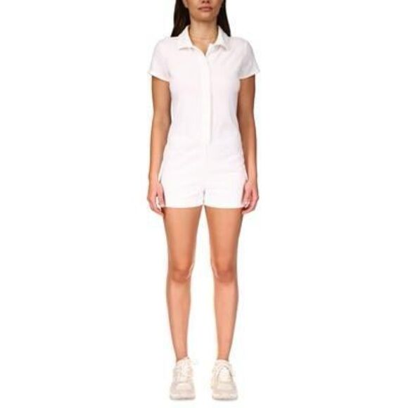 Sanctuary Poolside Terry Cloth Romper in White at Nordstrom, Size Large - Picture 1 of 3
